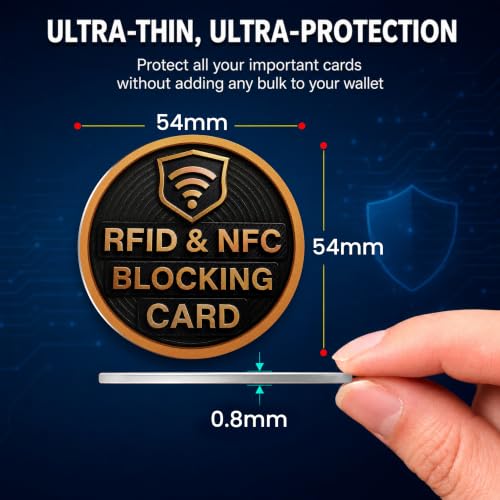 Round Shape RFID Blocking Card for Credit Debit ID Card