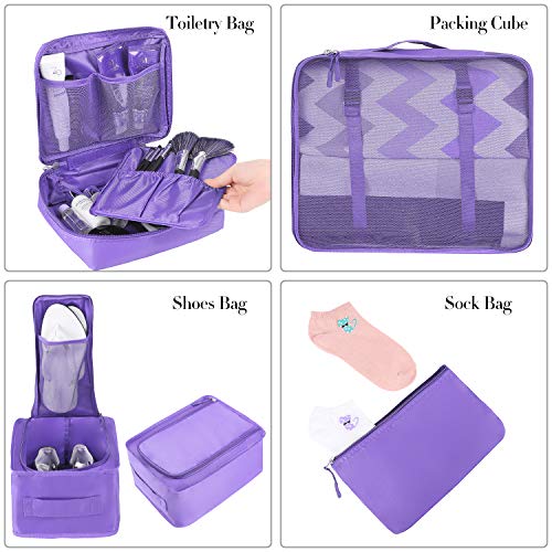 8 Set Packing Cubes Luggage Packing Organizers for Travel Accessories