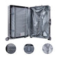 All Aluminum Carry On Luggage Zipperless Hard Shell Luggage Case with TSA Lock Spinner Alloy Metal Suitcase