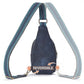 Sling Bag for Women Vegan Leather Small Fanny Pack Crossbody Bags Chest Bag for Women Navy Blue