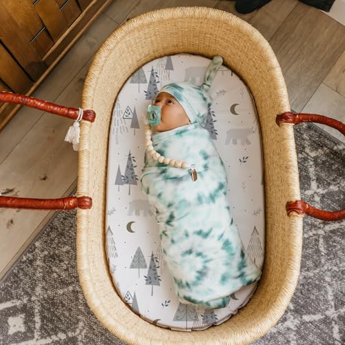 Stretch Fitted Bassinet Sheet Set BROLEX 2 Pack Cradle Sheets for Bassinet Pad (2 Count)