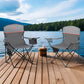 2 Pack Folding Camping Chair with Cooler Bag & Lumbar Support (2 Count)