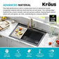Bellucci Workstation 33" Single Bowl Granite Kitchen Sink in Metallic Black w