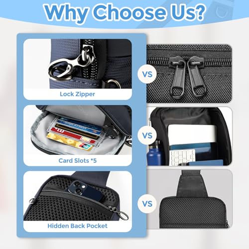 Sling Bag Anti Theft Sling Crossbody Bag for Women Men