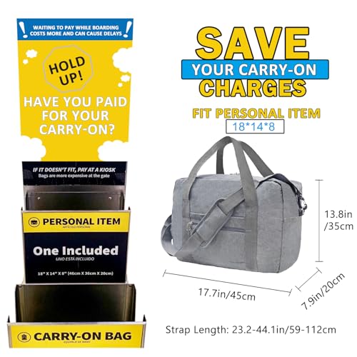 For Spirit Airlines Personal Item Bag 18x14x8 in Underseat Carry