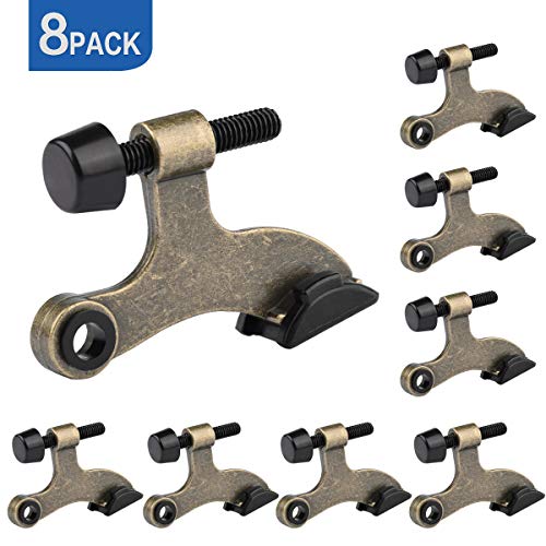 8 Pack Hinge Pin Antique Brass Door Stopper (8 Count)