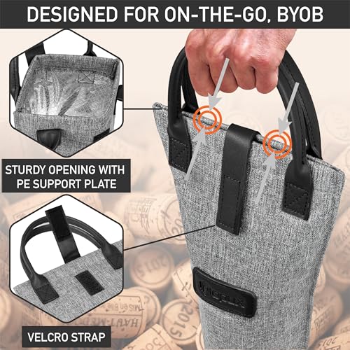 Single Bottle Wine Bag Carrier