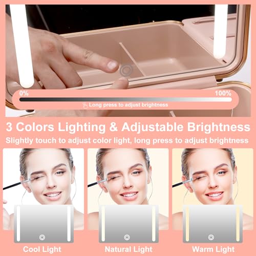 Travel Makeup Case with Mirror