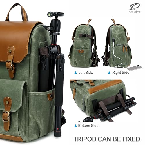 Green Camera Backpack