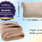 Premium Soft Travel Blanket Pillow Airplane Throws Packable Beige
