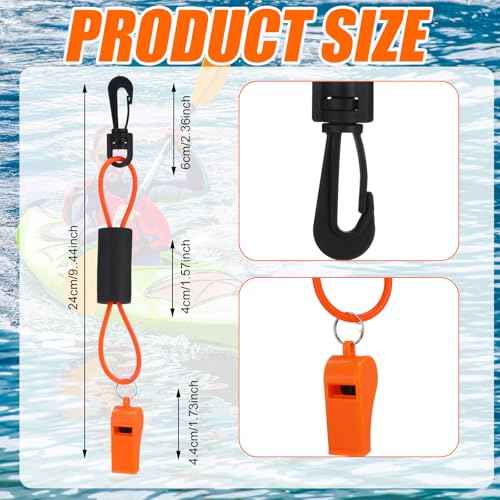 4 Pcs Marine Whistle Lanyard Float (2 Count)
