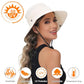 Sun Hats for Women Bucket Hat UV Protection Fishing Hat Wide Brim Safari Hats 2 in 1 Zip