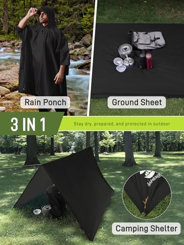 Double Layer Rain Poncho (2 Count)