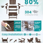 HDPE Folding Adjustable Adirondack Chair with Footrest
