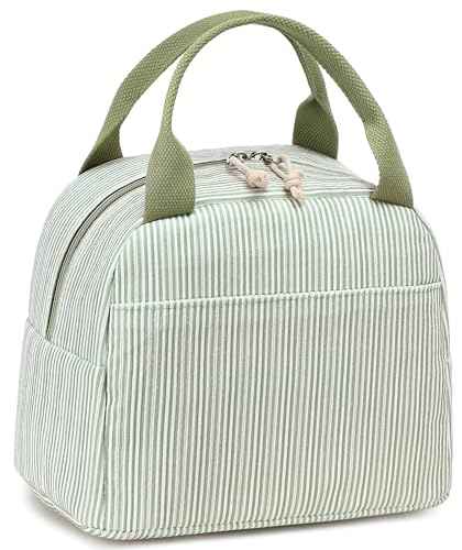 Lunch Bag for Women Men Cute Corduroy Lunch Tote Bags Reusable Insulated Lunch Box Large Capacity Reusable Insulated Cooler for Work Picnic or Travel
