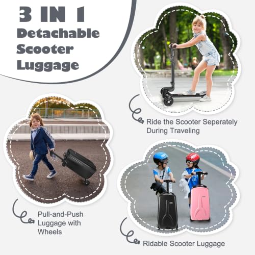 Scooter Suitcase for Kids Detachable & Foldable Carry On Suitcase