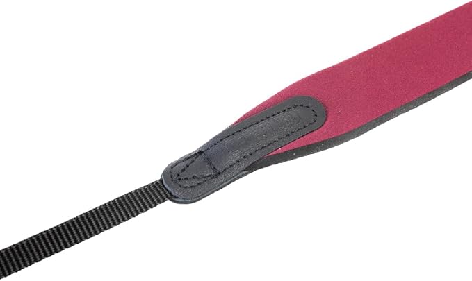 OP/TECH USA E-Z Comfort Neoprene Neck Strap - Lightweight, Padded, Adjustable Strap for DSLR, Mirrorless & Binoculars (Cabernet) - Made in USA