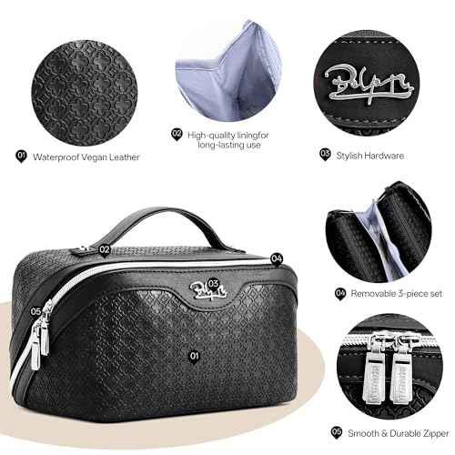 Travel Makeup Bag for Women (3 Count)