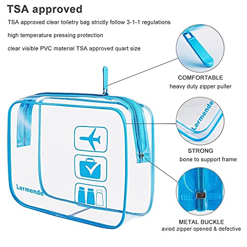 Clear Toiletry Bag TSA Approved Quart Size Travel Carry On