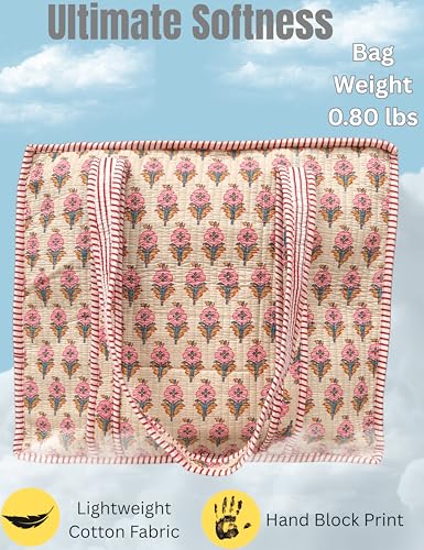 100% Cotton Quilted Tote Bag For Women