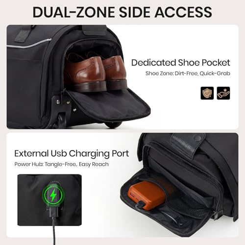 Carry On Rolling Garment Bag with Wheels