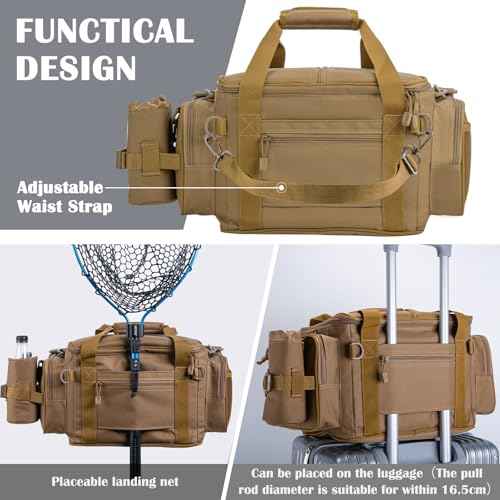 Fishing Tackle Bag with 2PCS 3700 Tackle Boxes
