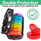 Weekly Travel Pill Organizer 2 Times a Day AM PM Rainbow Pill Box