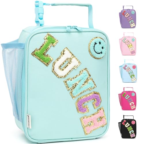 Lunch box Insulated Soft Bag Mini Cooler Back to School Thermal Meal Tote Kit With Buckle and Mesh Side Pocket for Girls