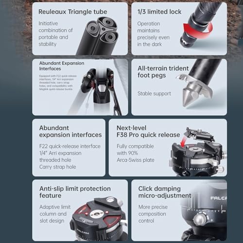 Falcam TreeRoot 61" F38 Pro Quick Lock Carbon Fiber Tripod with Ball Head