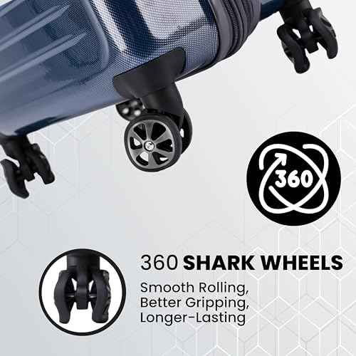 Rails Expandable Hardside Upright Suitcase with 360° Spinner Wheels (3 Count)