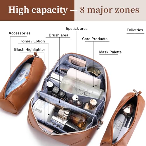 Travel Makeup Bag Cosmetic Bags for Women (3 Count)
