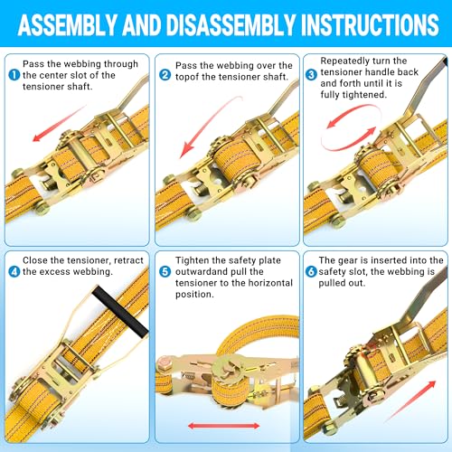 2Pack Ratchet Straps Heavy Duty (2 Count)
