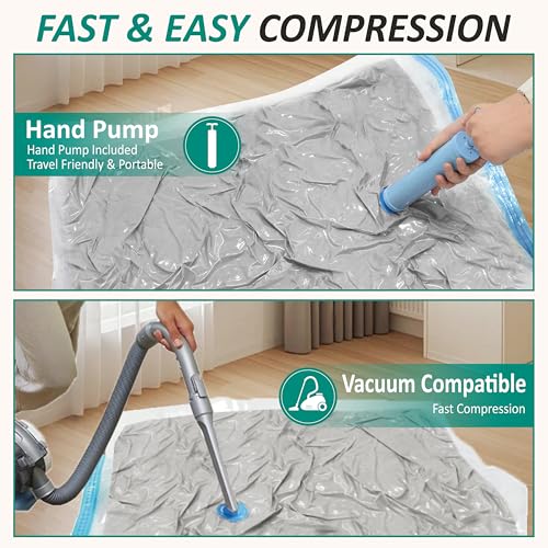 12 Jumbo Vacuum Storage Bags for Blankets & Bedding