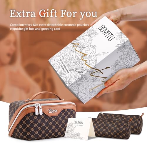 Travel Makeup Bag Cosmetic Bags for Women (3 Count)