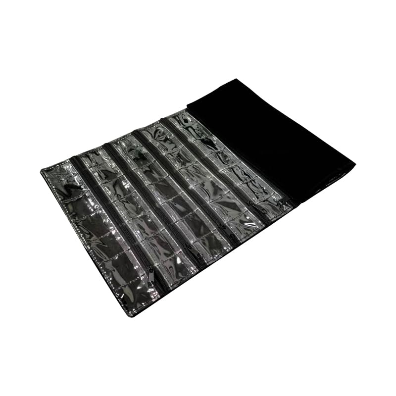 Travel Jewelry Roll Bag Portable Organizer Pouch With Grids&PVC Cover Storage Bags for Necklace