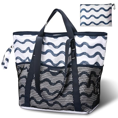 Large Beach Bag with Zipper