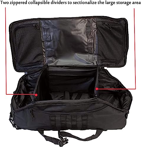 3 In 1 Tactical 85L Military Backpack Travel Duffle Bag for Weekender Gym Workout Deployment