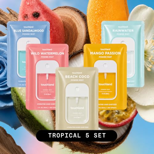 Tropical 5 Hydrating Hand Sanitizer Spray Set Travel Size