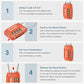 2 TSA Approved Luggage Locks 4 Digit Code Cable Lock Robust Orange (2 Count)