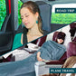 Compact 2-in-1 Travel Blanket Pillow for Airplane Flight, Blue