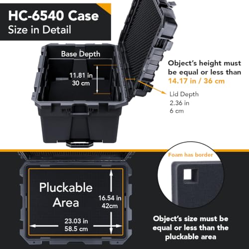 HC 6540 Hard Case with Wheels and Foam