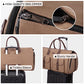2-in-1 Canvas Garment Duffle Travel Bag with Shoulder Strap,Brown