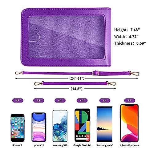 Crossbody Cellphone Purse Women Touch Screen Bag RFID Blocking Wallet Handbag Shoulder Strap