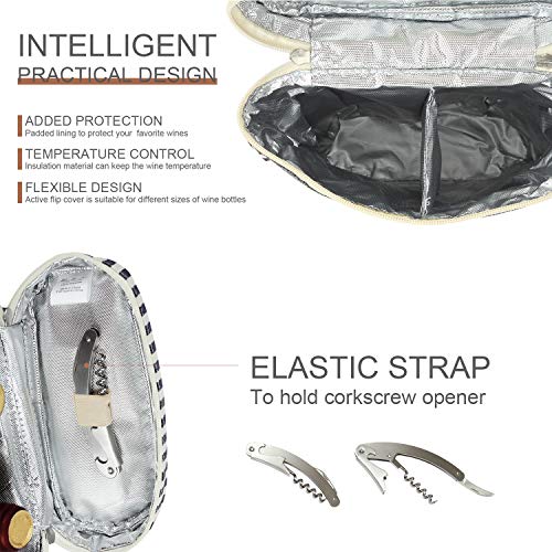 2 Bottle Wine Tote Carrier (2 Count)