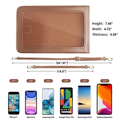 Crossbody Cellphone Purse Women Touch Screen Bag RFID Blocking Wallet Handbag Shoulder Strap