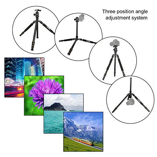 Z688 Travel Camera Tripod Aluminum Alloy Portable Monopod with Ball Head ann Carrying Bag for Canon Nikon Sony DSLR Camera