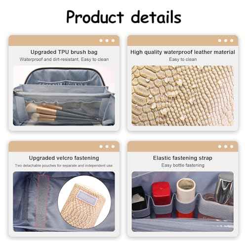 Travel Makeup Bags for Women (3 Count)