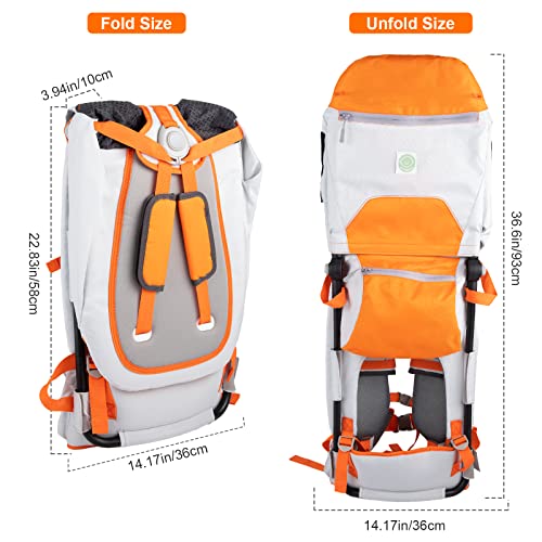 Baby Shoulder Carrier Baby Hiking Backpack Carrier with Rain Cover Sun Shade for Child Safe Backrest and Toddler Ergonomic Seat Holds 40 Pound for Children Between 6 Months