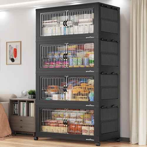 800Qt Extra Large Stackable Storage Bins with Lid (4 Count)