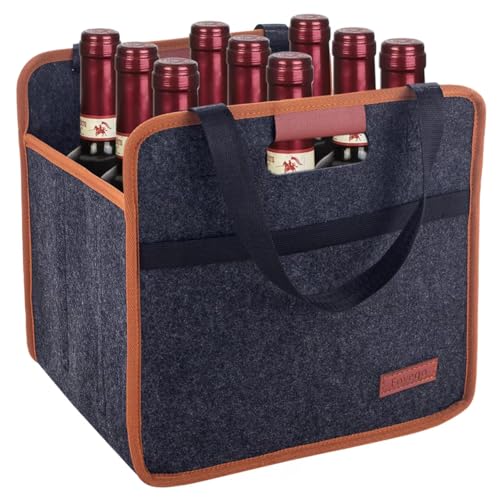 9 Bottle Wine Carrier Tote Bag